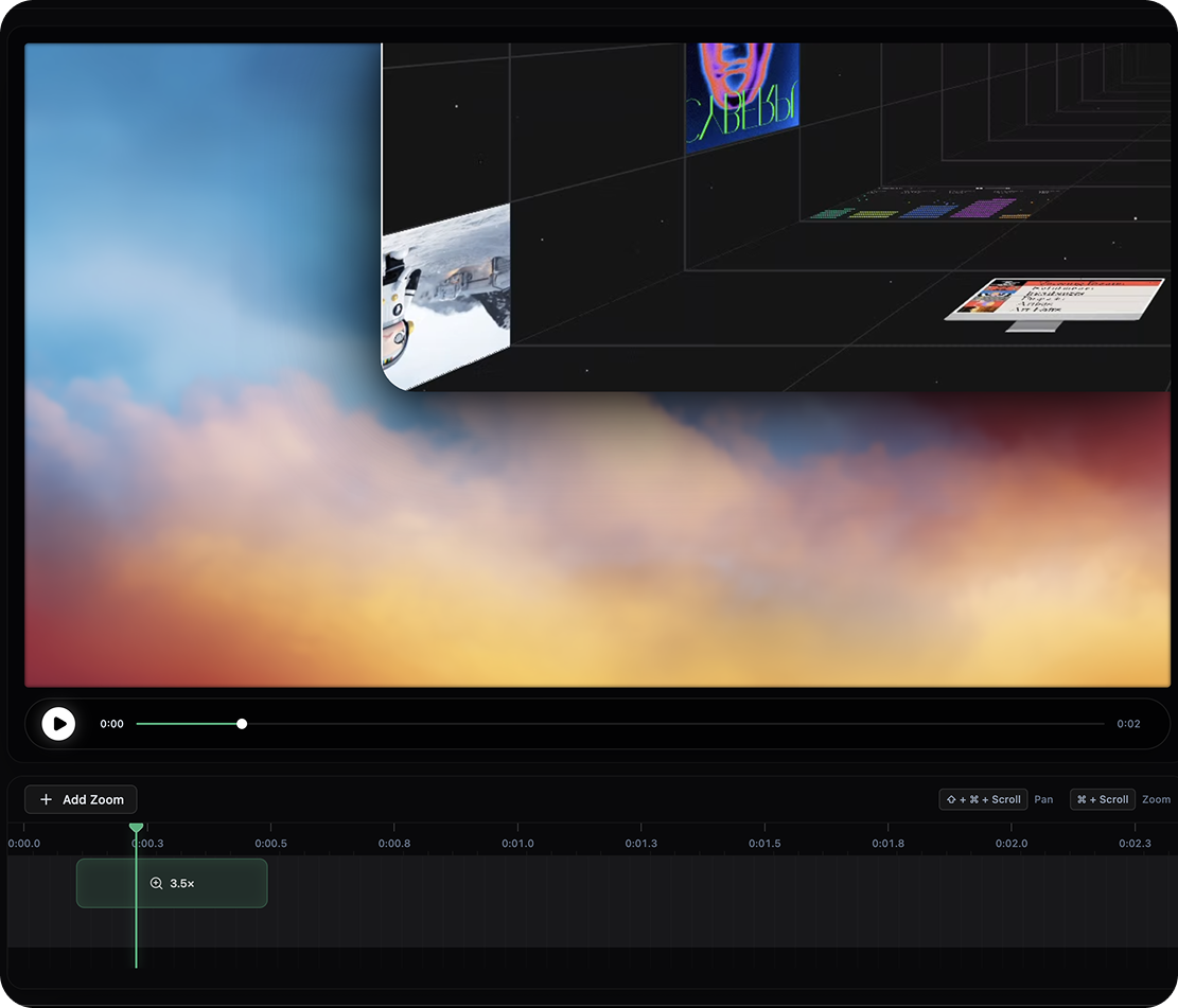 Video recording and editing software background wallpapers and styling options